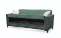 Диван 3-ка разтегателен с ракла MADRID 2 зелено/бежово   Материал -  дамаска / полиуретанова пяна / , снимка 3