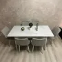 Трапезен Комплект разтегателна маса с 6 стола, снимка 2