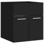 vidaXL Долен шкаф за мивка, черен, 41x38,5x46 см, ПДЧ（SKU:804639, снимка 1 - Шкафове - 44510162