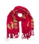 Дамски памучен шал в преобладаващо червено Art of polo, снимка 1 - Шалове - 42651024