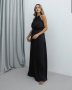 Дълга рокля в черен цвят с цепка, снимка 1 - Рокли - 41804773