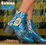 Дамски боти Gabina от естествена кожа, снимка 3