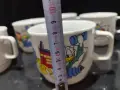Стар български порцелан чаши купички детски мотиви , снимка 3