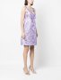 P.A.R.O.S.H. маркова лилава флорална металик-жакард рокля, НОВА, р-р М, 2023, снимка 4