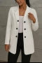 Елегантно бяло сако с черни копчета, снимка 1