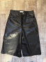 Нови кожени черни под колената елегантни панталони , снимка 2