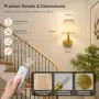 2 акумулаторни стенни аплика 4400 mAh с дистанционно и 16 цветови режима, снимка 4