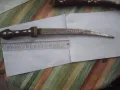 Стар ръчно кован турски нож с оригинална дървена къния., снимка 3