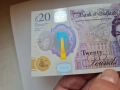 UK 🇬🇧 £20 POUNDS ND 2018 UNC POLIMER NOTE, снимка 3
