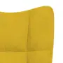 vidaXL Люлеещ се стол с табуретка, горчица, кадифе, снимка 10