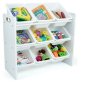 Етажерка с 9 Кутии за Съхранение, Секция за Детска Стая, Органайзер за Играчки и Книжки от Дърво  - , снимка 1 - Мебели за детската стая - 41441271