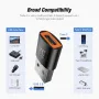 OTG конектор преходник USB - A  3.0 (мъжко) към Type-C (женско) - 6 А, снимка 3