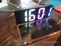 LED будилник с цветен огледален дисплей, работещ с USB , , снимка 4