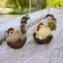 5701 Великденска украса Кокошка в гнездо, 7 см, снимка 4