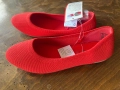 Обувки, леки, плътен здрав текстил, гумена подметка, червени, 38 *НОВИ*, снимка 1