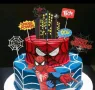 сет Спайдърмен табели паяжина сгради паяк картонени топери украса декор торта, снимка 4