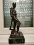 Бронзова скулптура миньор с кирка, снимка 3