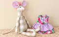 Мека текстилна играчка. Плъх+Роклята, снимка 3