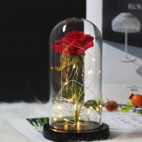 Светеща вечна роза в стъкленица, снимка 2 - Романтични подаръци - 39323990