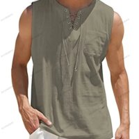 Мъжка модна лятна риза без ръкави, 10цвята - 023, снимка 8 - Ризи - 41690882