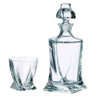 Гарафа с Чаши за Уиски BOHEMIA Кристално Стъкло, снимка 3 - Сервизи - 38532106