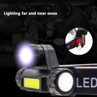 LED челник фенер за глава акумолатерен , риболов туризъм къмпинг, снимка 4 - Къмпинг осветление - 35854772