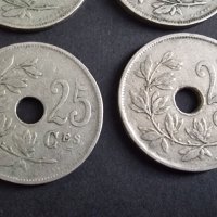 Монети . Белгия. 25 цента. От 1920 до 1923 година включително. , снимка 4 - Нумизматика и бонистика - 40969762