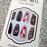 Комплект Разкошни Press-on Изкуствени Нокти 24 броя Артистичен Дизайн КОД nail465, снимка 6 - Продукти за маникюр - 42062775