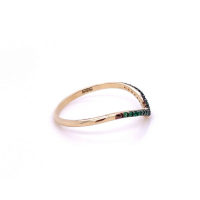 Златен дамски пръстен 0,96гр. размер:56 14кр. проба:585 модел:22481-1, снимка 2 - Пръстени - 44617997