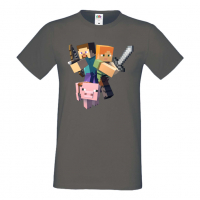Мъжка тениска майнкрафт Minecraft 2,Minecraft,Игра,Забавление,подарък,Изненада,Рожден Ден., снимка 7 - Тениски - 36495016
