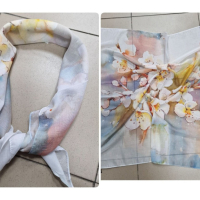 Дамски шал изработен от памук, снимка 9 - Шалове - 44797432