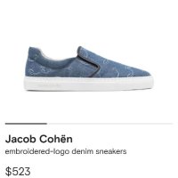 Jacob Cohen Embroidered - Logo Denim Sneakers Italy Mens Size 42/27см ОРИГИНАЛ!, снимка 2 - Спортни обувки - 41063351
