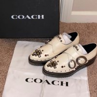 Coach Western Creeper дизайнерски кожени обувки с шипове номер 39- 40, снимка 2 - Дамски елегантни обувки - 40240618