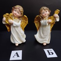 Златен ангел от висококачествен полирезин -модел А и Б, снимка 2 - Статуетки - 42689788