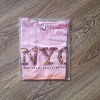 Тениска Ню Йорк Розова М-10лв.НОВА, снимка 2 - Тениски - 41587229
