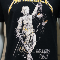 Нова мъжка тениска с дигитален печат на музикалната група METALLICA and justice for all, снимка 2 - Тениски - 36177984