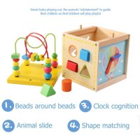 Детски дървен куб, снимка 7 - Образователни игри - 40702445
