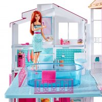 Голямата къща на Барби Mattel Barbie Malibu Къща за кукли, снимка 9 - Кукли - 39325597