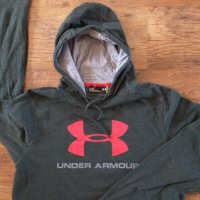 Under Armour Logo Pullover Hoodie - страхотно мъжко горнище , снимка 3 - Спортни дрехи, екипи - 39972126