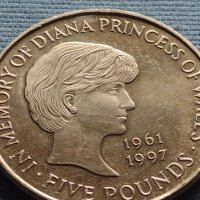 Възпоменателна монета 5 паунда 1999г. Даяна принцеса на Уелс 40420, снимка 4 - Нумизматика и бонистика - 42711955