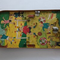 Винтидж дъска за игра на пинбол 63.см(600 мм), футболна ретро дървена игра на пинбол от 1960 г.,  - , снимка 16 - Антикварни и старинни предмети - 41534119