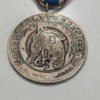 норвежки сребърен медал с маркировка , снимка 1 - Антикварни и старинни предмети - 42138481