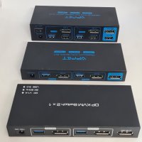 4K DP USB KVM суич, снимка 2 - Кабели и адаптери - 44173312
