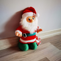 Плюшен Дядо Коледа 25см., снимка 4 - Плюшени играчки - 36138303
