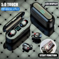 Безжични bluetooth 5.0 слушалки F9+ -5С , черни, #1000052444, снимка 5 - Безжични слушалки - 34810257