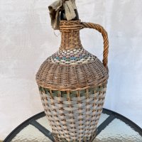 Стара плетена дамаджана №1100, снимка 1 - Антикварни и старинни предмети - 34691203
