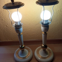 Старинна нощна настолна лампа, снимка 4 - Антикварни и старинни предмети - 36250265