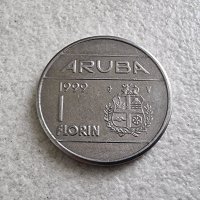 Монета. Карибски басеин. Аруба. 1 флорин . 1999 година., снимка 1 - Нумизматика и бонистика - 40214705