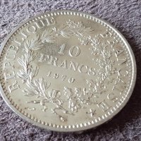 10 франка 1970 Франция СРЕБРО сребърна монета в качество 2, снимка 4 - Нумизматика и бонистика - 41372944