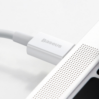 Кабел Baseus,USB-C, Lightning Cable PD, 20W, 1.5m, бял, снимка 4 - USB кабели - 36336998